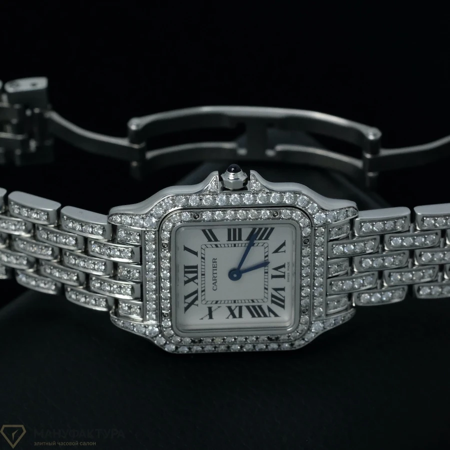 Часы Cartier  Panthère De Cartier Medium Steel Custom Diamonds  WSPN0007 FIX
