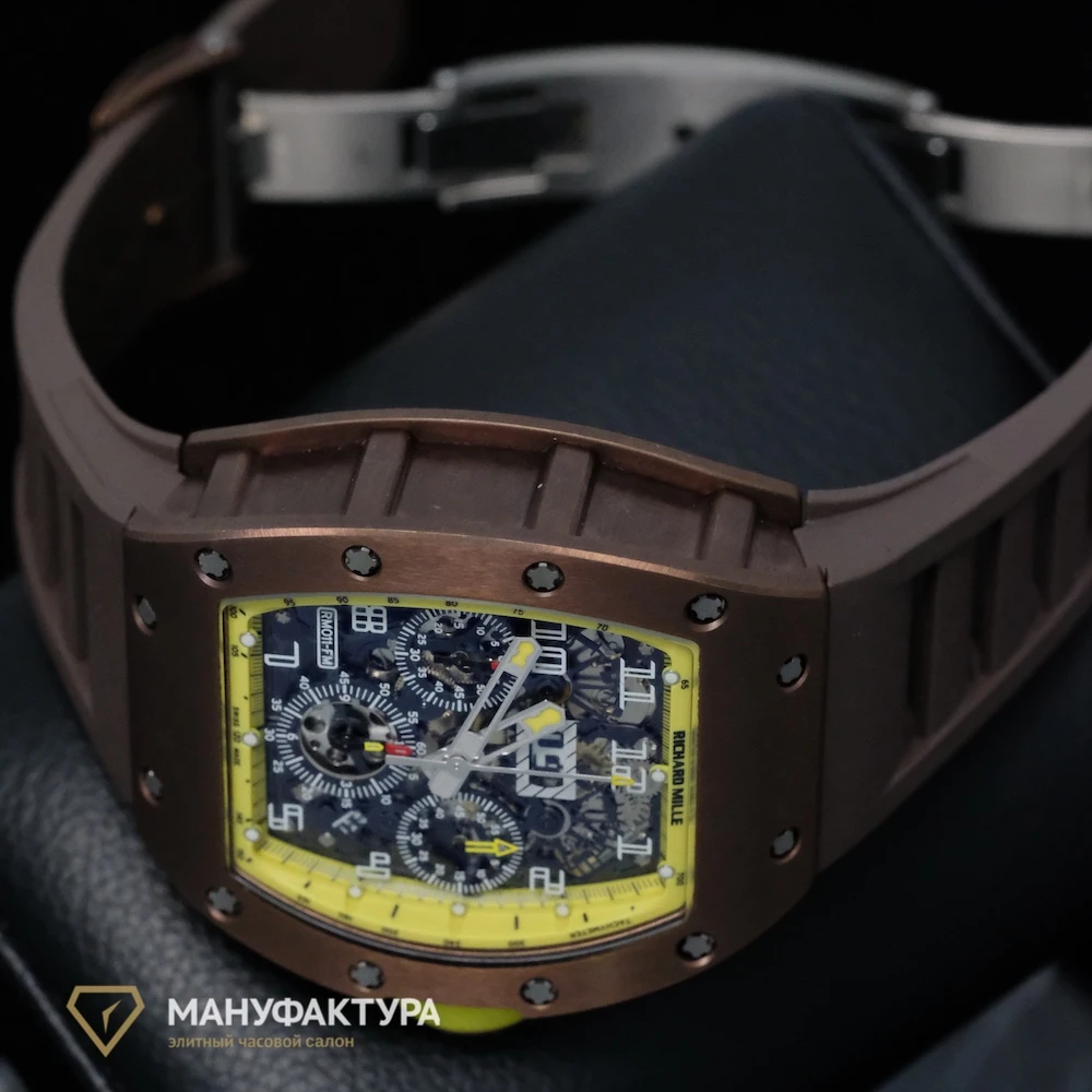 Часы Richard Mille  Felipe Massa Yellow Bronzo Limited Edition Titanium Watch  RM011 AL Ti