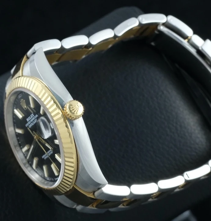 Часы Rolex  Black Index Oyster Rolex Datejust 41Mm Stainless Steel And Yellow Gold  126333