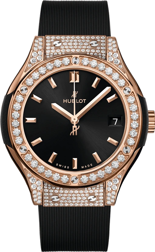 Заказать Hublot  Classic Fusion King Gold Pave  581.OX.1480.RX.1704