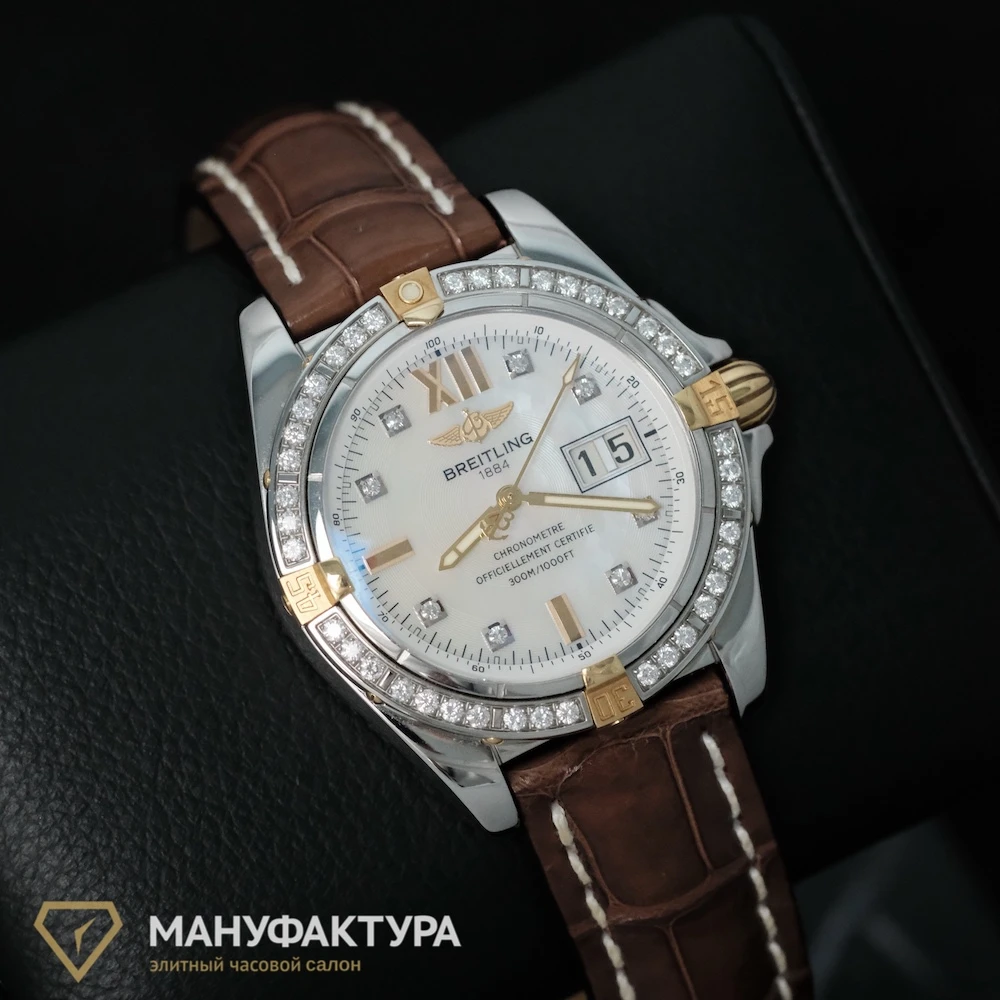 Часы Breitling  Cockpit 2 Tone White Mop Dial  B4935053