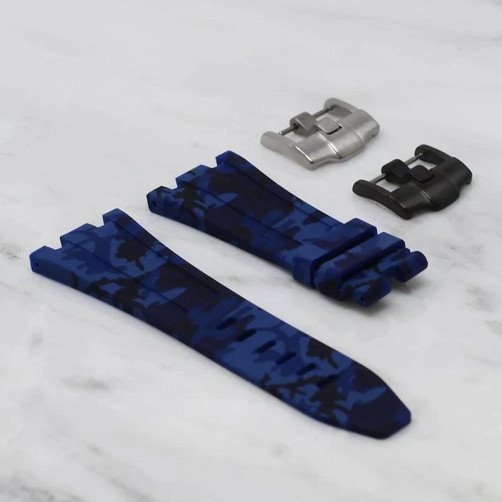 Часовой ремешок Audemars Piguet  Ремешок Для Часов Blue Camo Ap Diver 42Mm Strap  