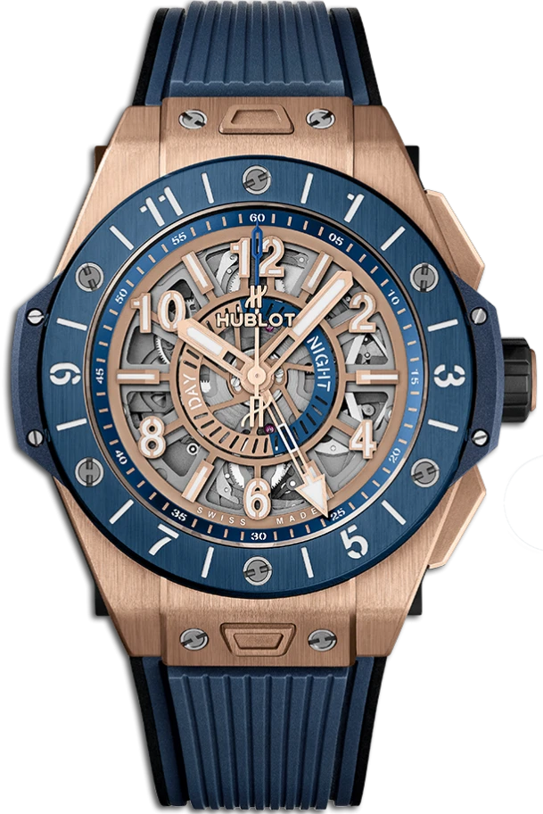 Заказать Hublot  Big Bang Unico Gmt King Gold Blue Ceramic 44 Mm  471.OL.7128.RX
