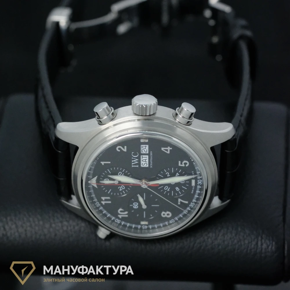 Часы Iwc  Pilot's Watch Doppelchronograph Stainless Steel  IW3713-33
