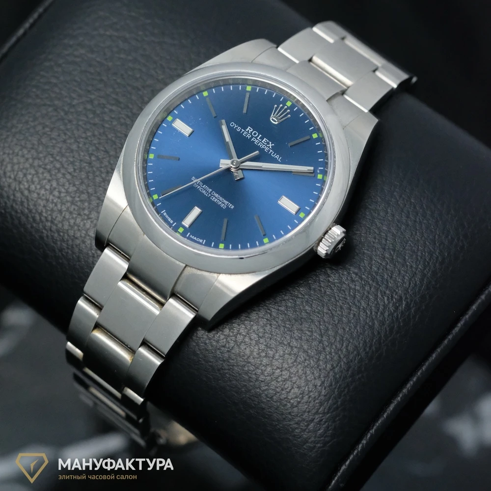 Часы Rolex  Oyster Perpetual 39Mm Blue Dial  114300