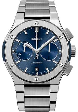 Заказать Hublot  Classic Fusion Blue Chronograph Titanium Bracelet  520.NX.7170.NX