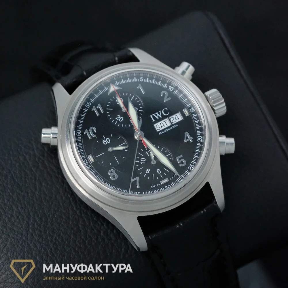 Часы Iwc  Pilot's Watch Doppelchronograph Stainless Steel  IW3713-33