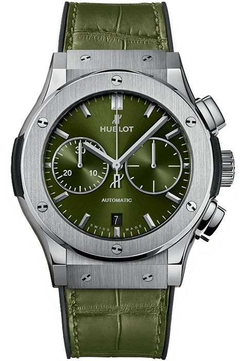 Заказать Hublot  Classic Fusion Chronograph Green Titanium 45 Mm  521.NX.8970.LR