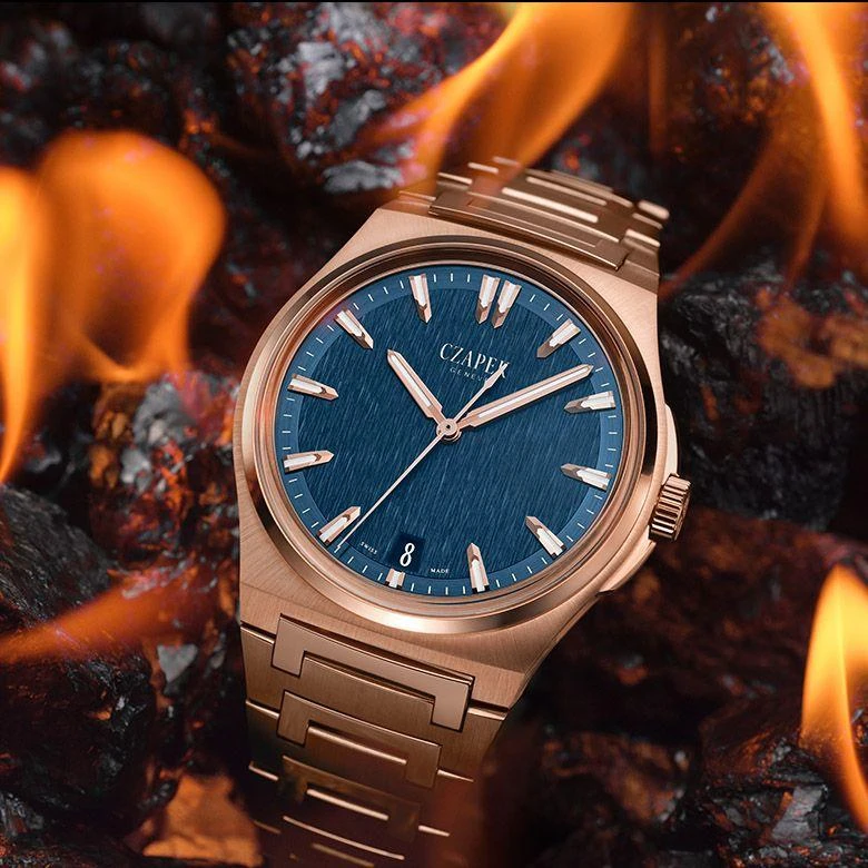 Заказать   Antarctique Mount Erebus Deep Blue  Full Rose Gold 5N Bracelet 6383