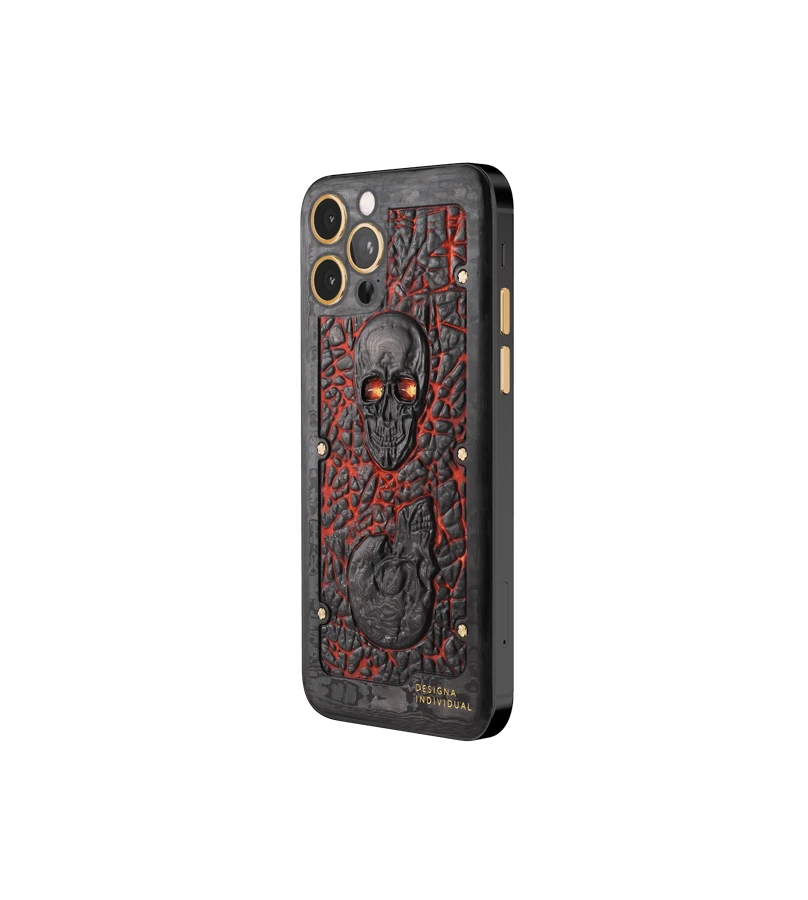 Кастомный Телефон Designa Individual  Carbon Boss Lava Skull  