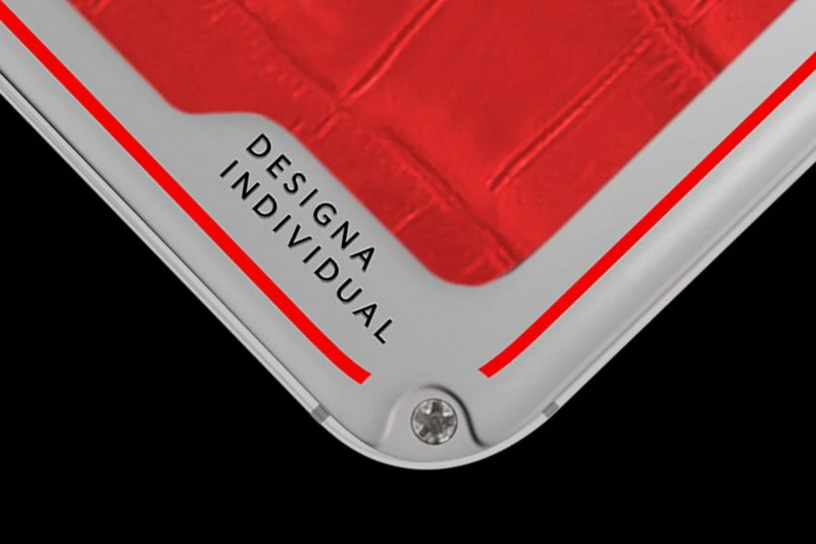 Кастомный Телефон Designa Individual  Leather Red &amp; White  