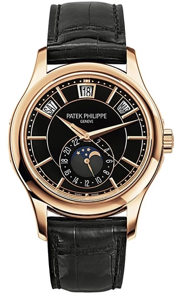 Часы Patek Philippe  Annual Calendar Rose Gold Black Dial  5205R-010