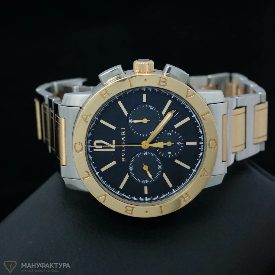 Часы Bvlgari  18K Rose Gold &amp; Steel Chronograph Automatic  BB 41 SPG CH