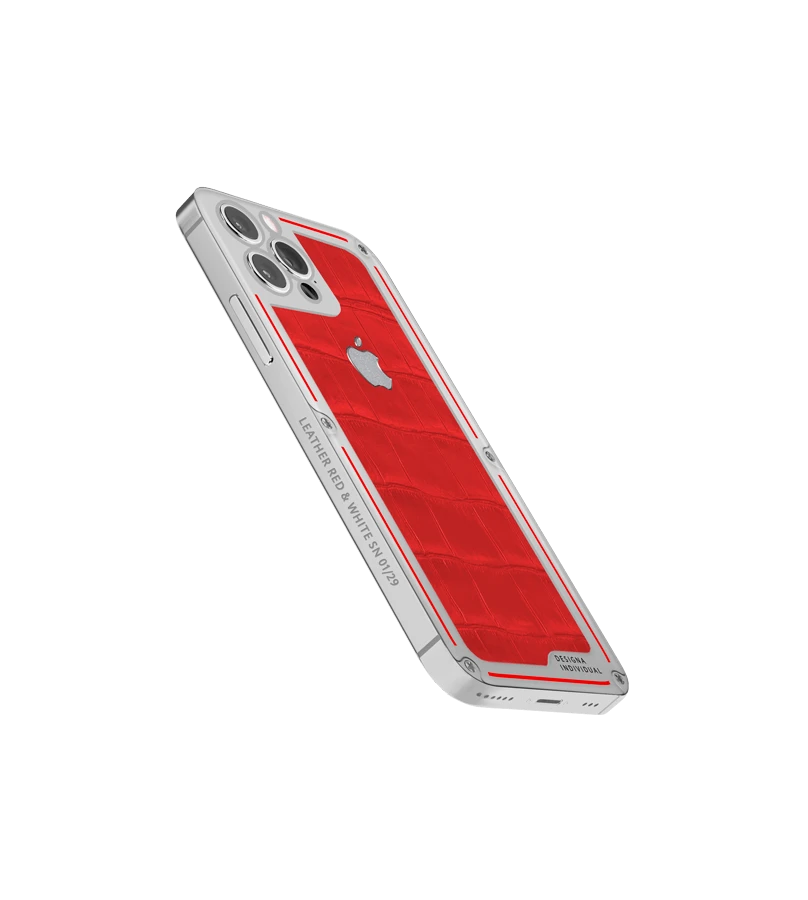 Кастомный Телефон Designa Individual  Leather Red &amp; White  