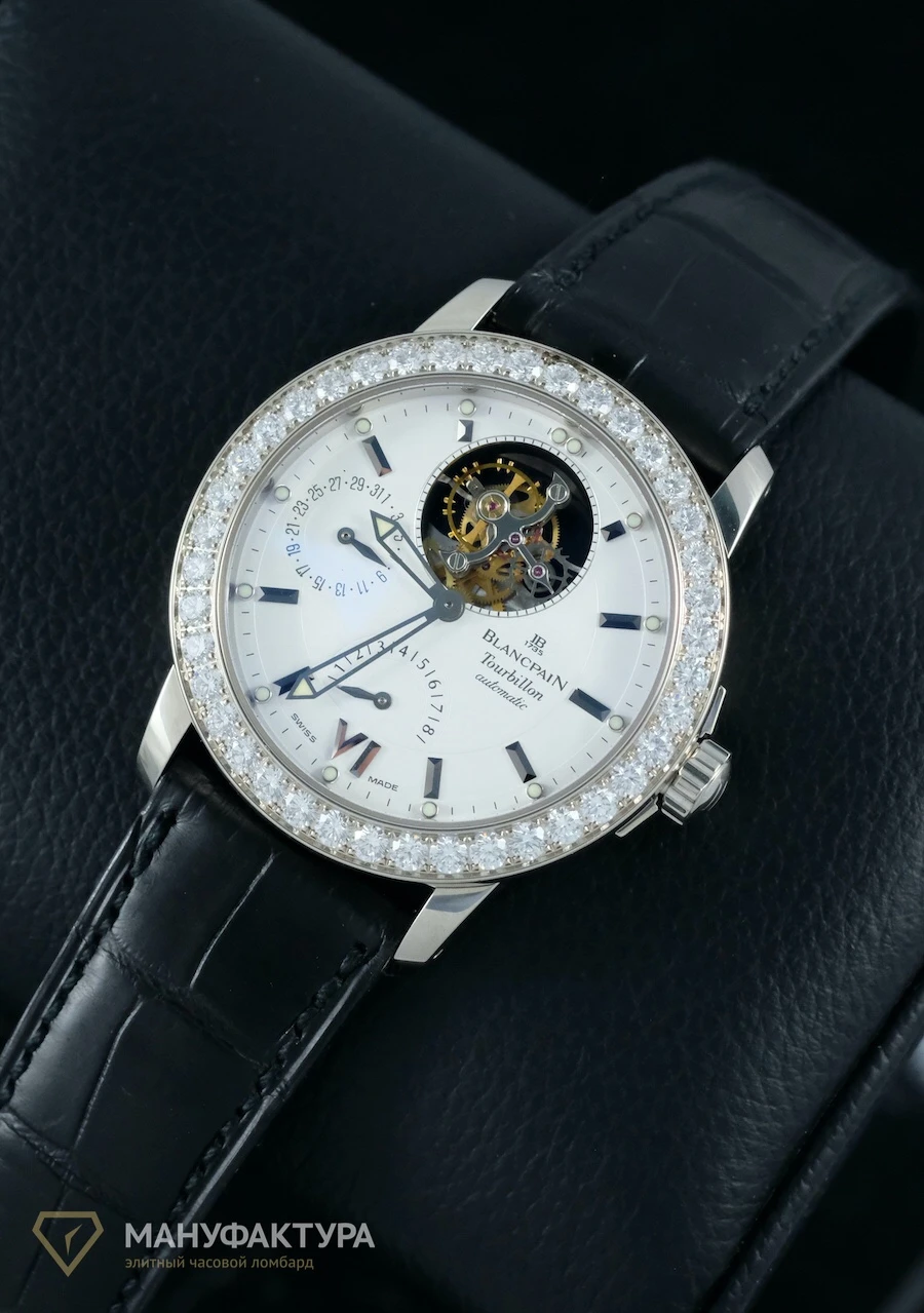 Часы Blancpain  Leman Tourbillon Power Reserve  2125-1927-53B