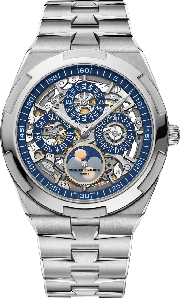 Заказать Vacheron Constantin  Overseas Perpetual Calendar Ultra-Thin Skeleton  4300V/120G-B946