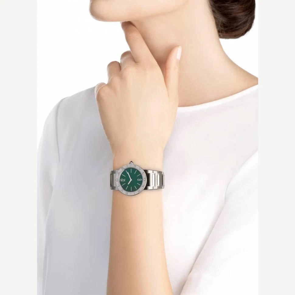 Заказать Bvlgari  Stainless Steel Bvlgari Bvlgari 33Mm Green Dial Watch  103693