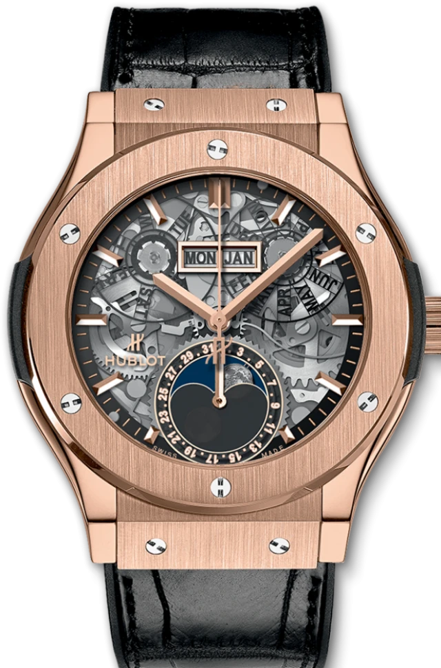 Заказать Hublot  Classic Aerofusion Moonphase King Gold  547.OX.0180.LR