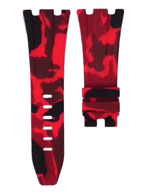 Часовой ремешок Audemars Piguet  Ремешок Для Часов Red Camo Ap Diver 42Mm Strap  