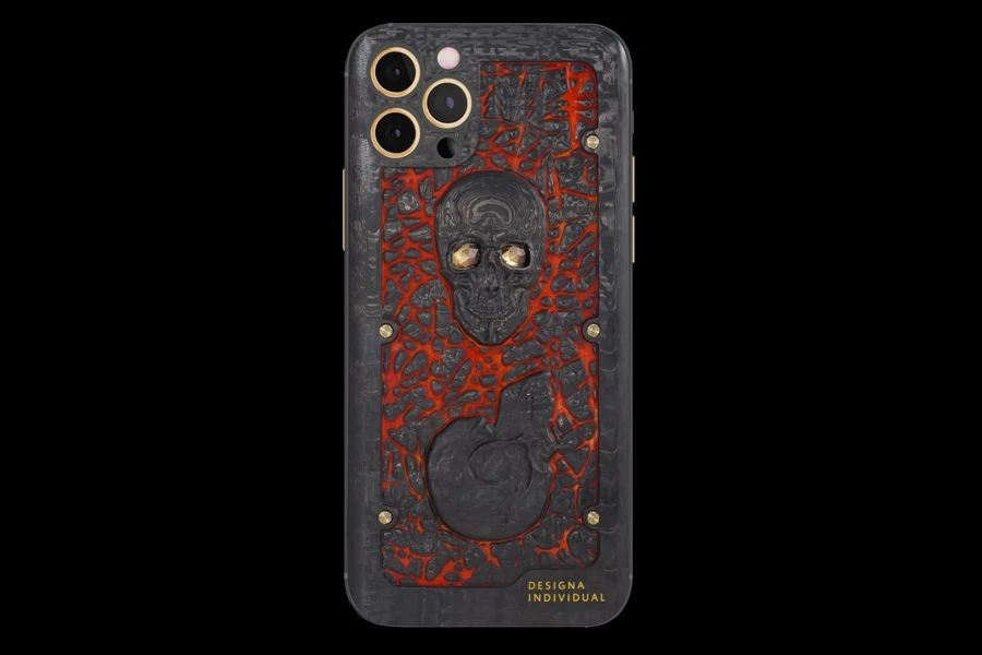Кастомный Телефон Designa Individual  Carbon Boss Lava Skull  
