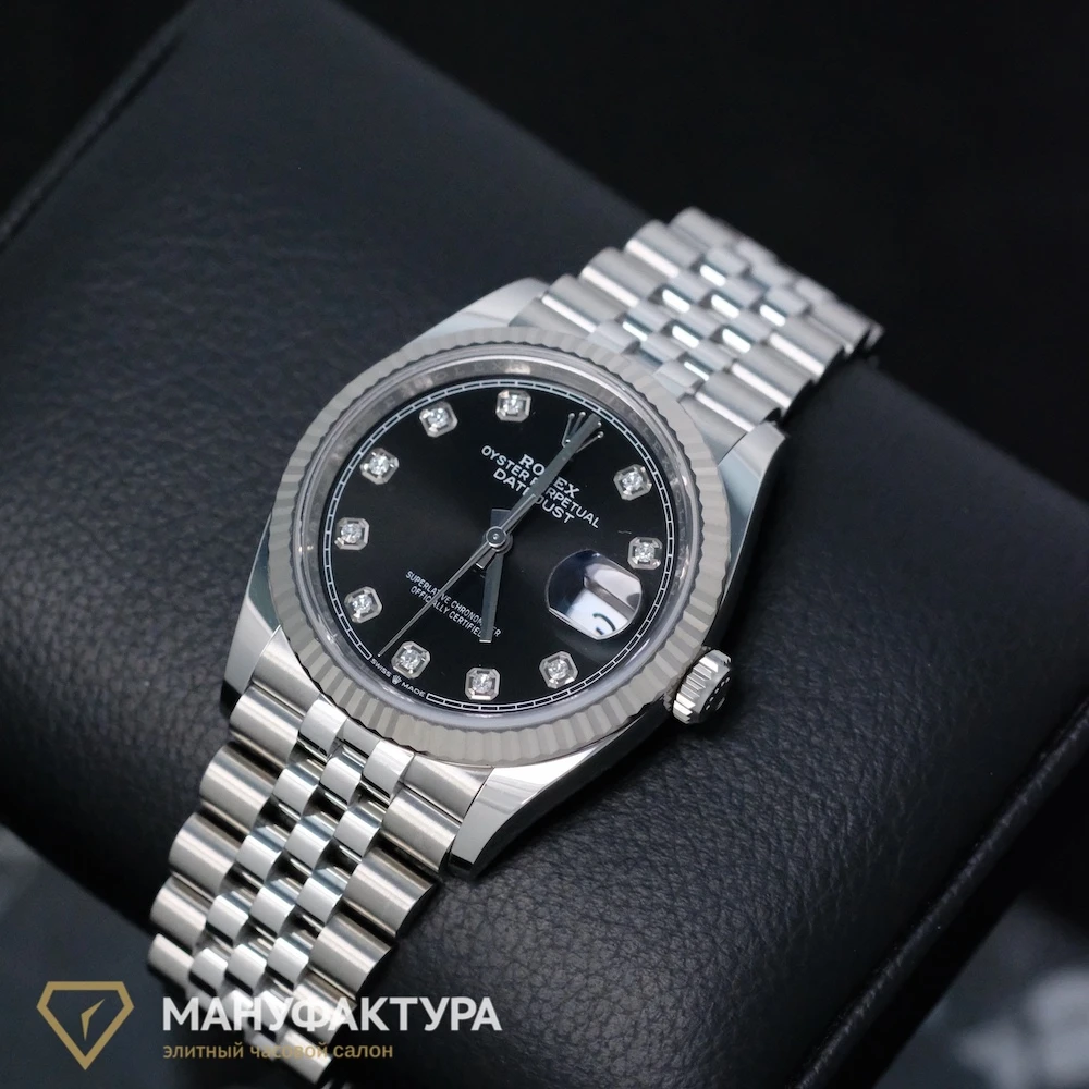 Заказать Rolex  Oyster Perpetual Datejust 36 Mm Diamond Index 126234 Black Dial  126234
