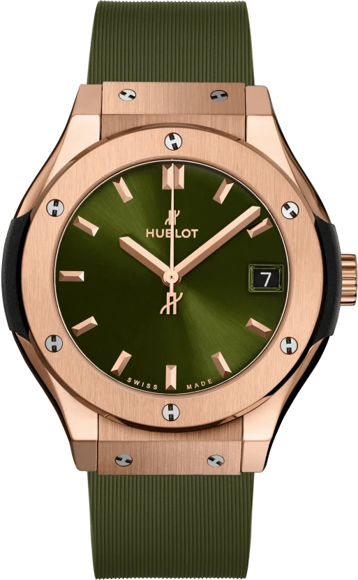 Заказать Hublot  Classic Fusion King Gold Green 33 Mm  581.OX.8980.RX