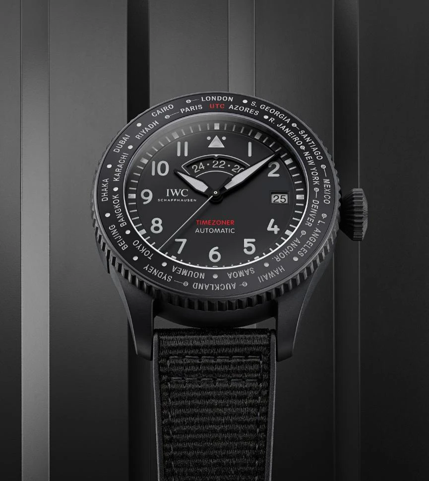 Заказать Iwc  Pilots Watch Timezoner Top Gun Ceratanium  IW395505