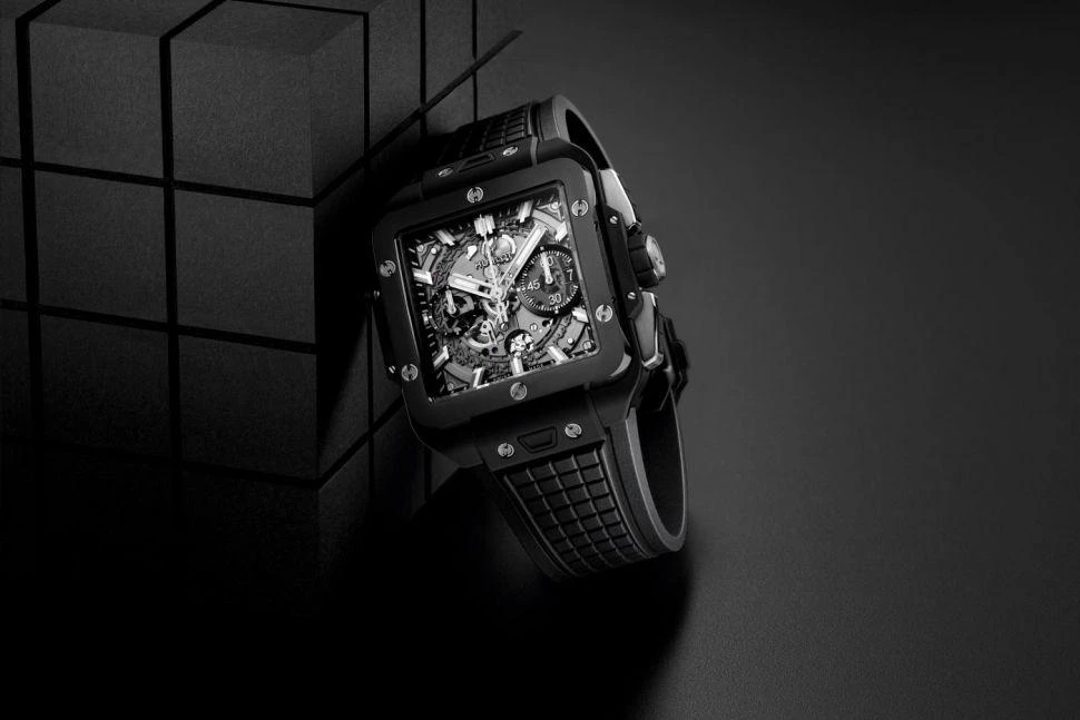 Заказать Hublot  Shaped Square Bang Unico Black Magic  821.CI.0170.RX