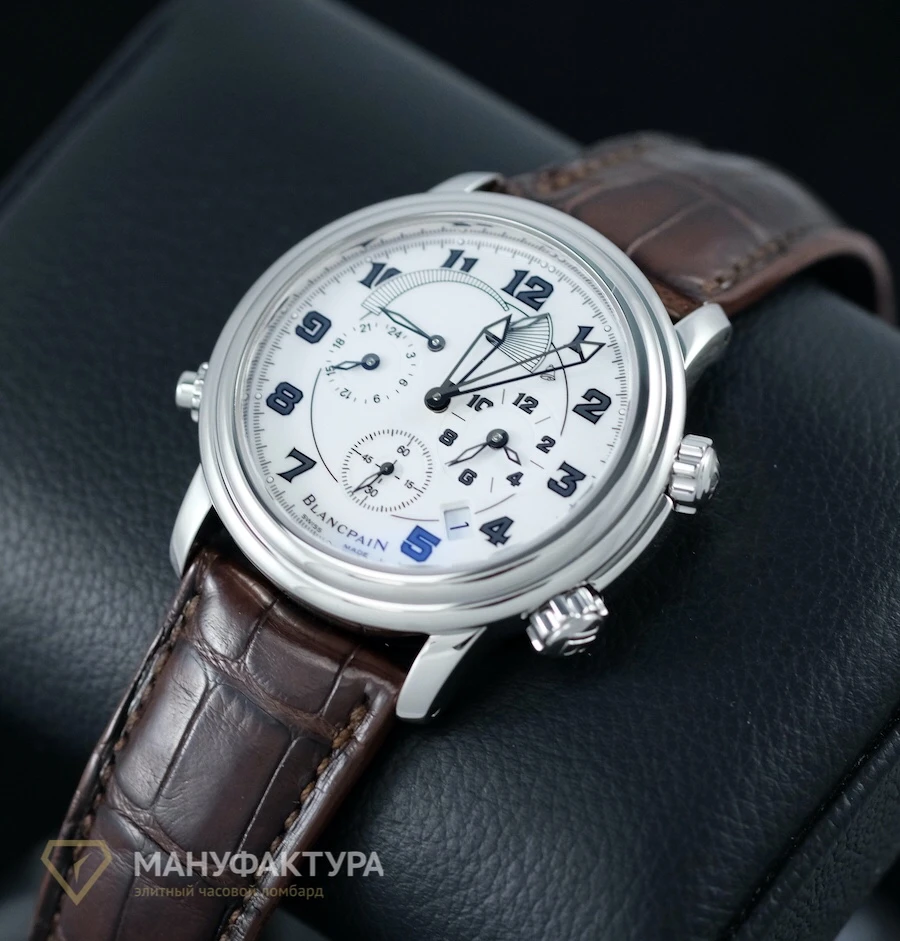 Часы Blancpain  Leman Reveil Gmt Alarm Steel  2041-1127M-53B