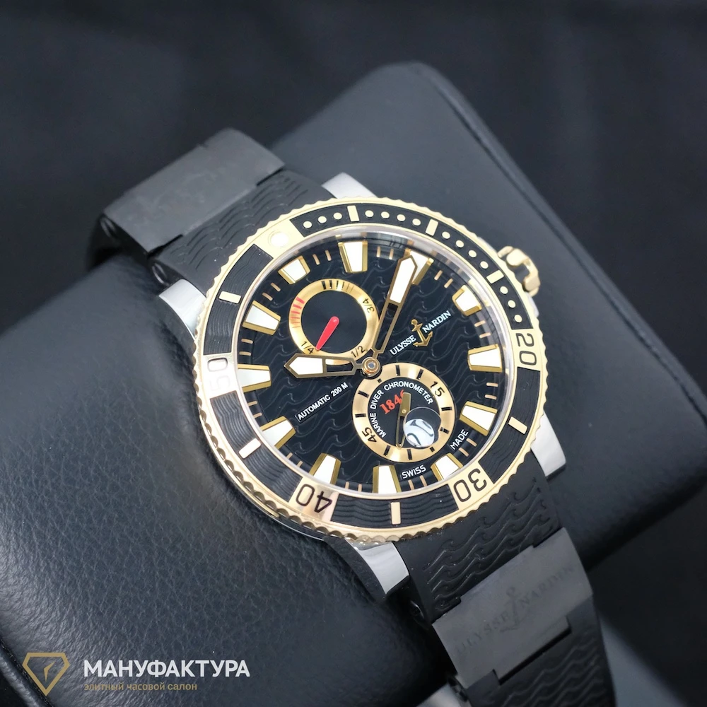 Часы Ulysse N  Maxi Marine Diver Titanium And Gold  265-90-3C/92