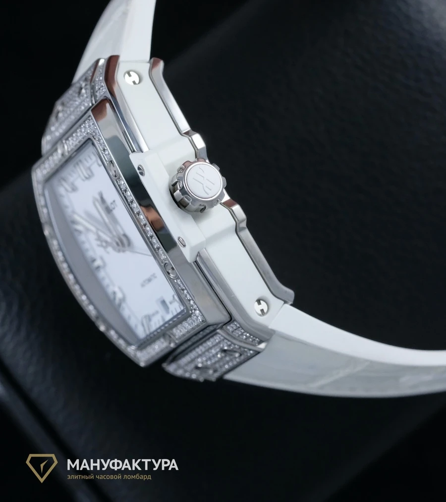 Часы Hublot  Spirit Of Big Bang 39 Titanium Diamonds Paved White  665.NE.2010.LR.1604