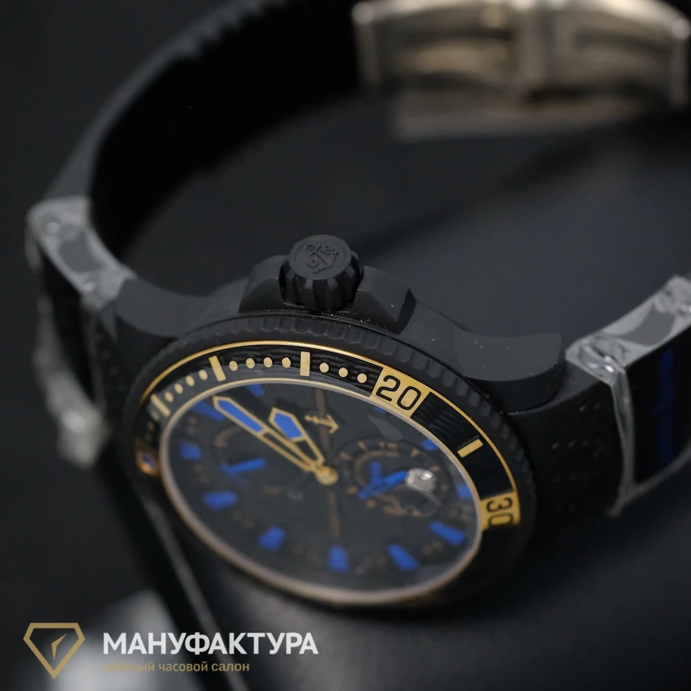 Часы Ulysse N  Maxi Marine Diver Black Sea Limited Edition  263-92LE-3C/923-RG