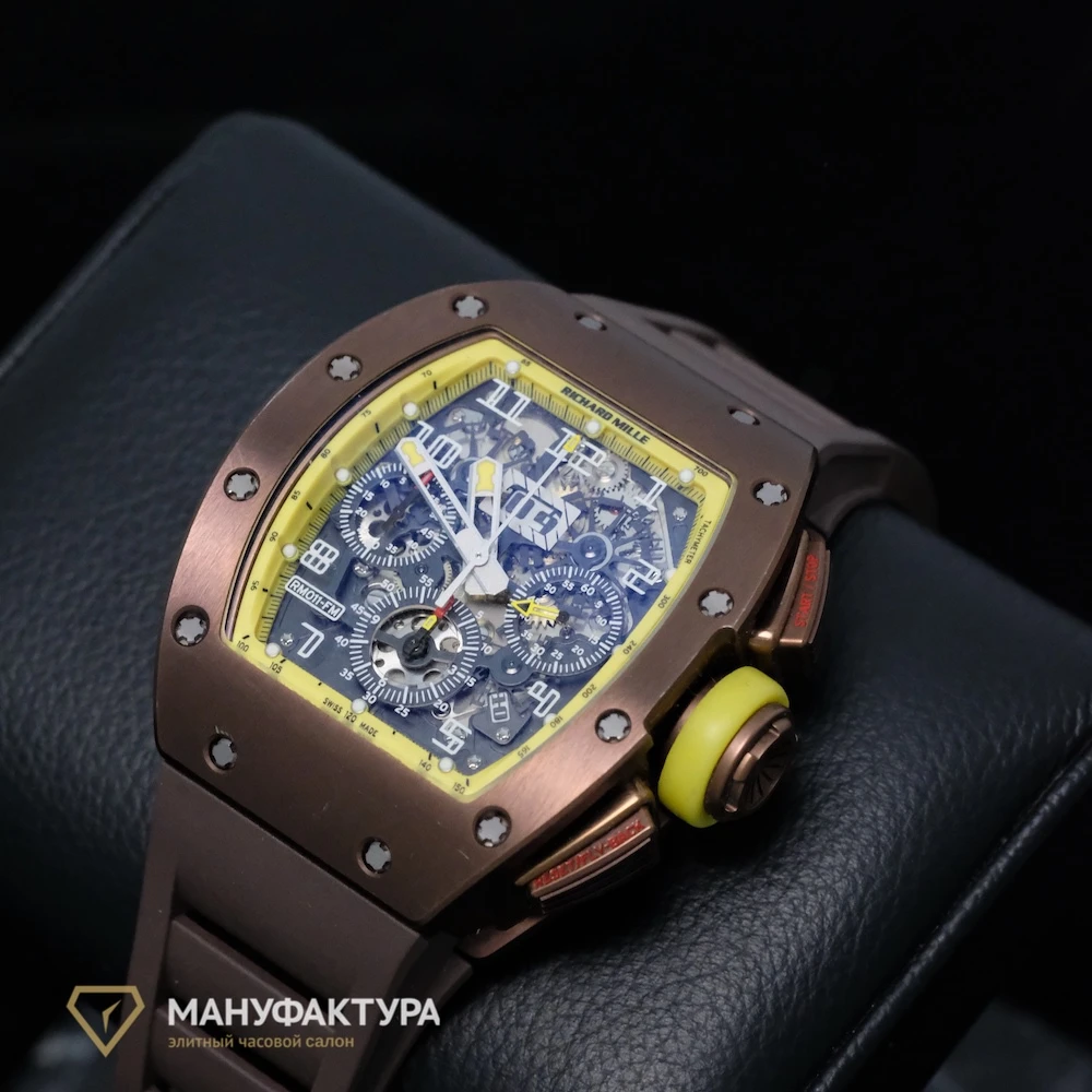 Часы Richard Mille  Felipe Massa Yellow Bronzo Limited Edition Titanium Watch  RM011 AL Ti