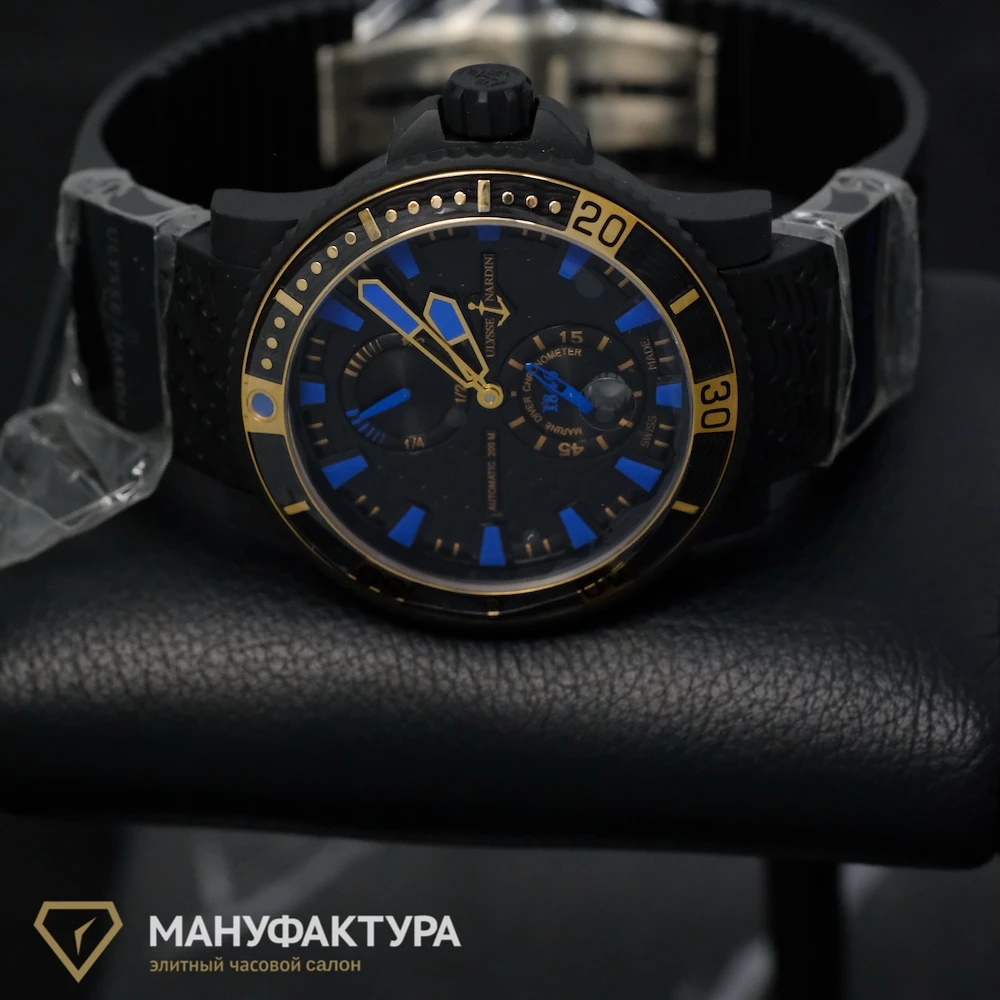 Часы Ulysse N  Maxi Marine Diver Black Sea Limited Edition  263-92LE-3C/923-RG