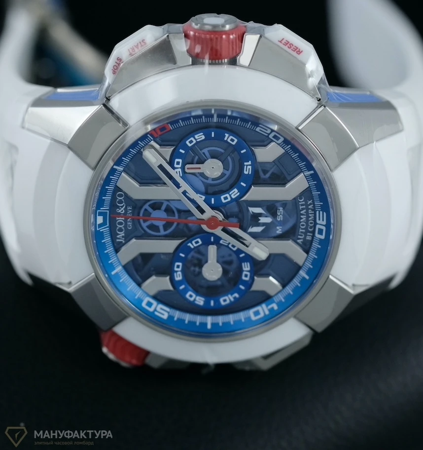 Часы Jacob &amp; Co  Epic X Chrono Messi Titanium  EC313.20.PE.LL.G