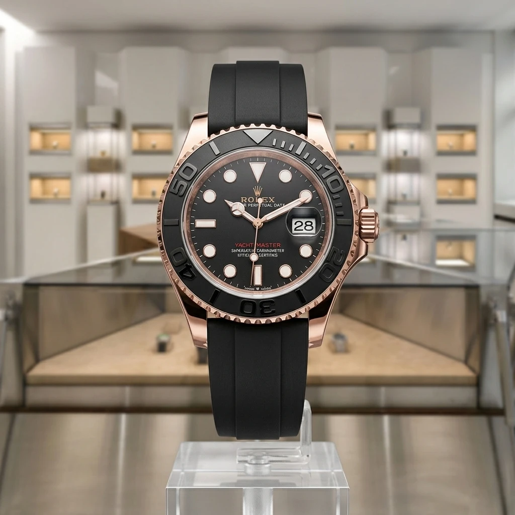 Часы Rolex  Oyster Perpetual Yacht-Master 40 Everose Gold Full Stickers  126655