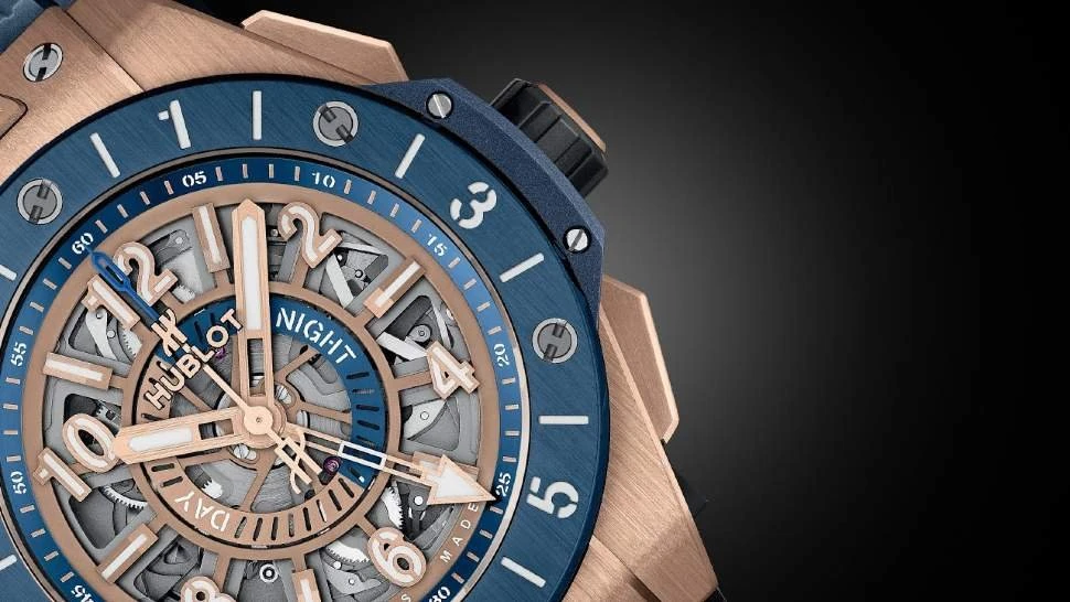Заказать Hublot  Big Bang Unico Gmt King Gold Blue Ceramic 44 Mm  471.OL.7128.RX