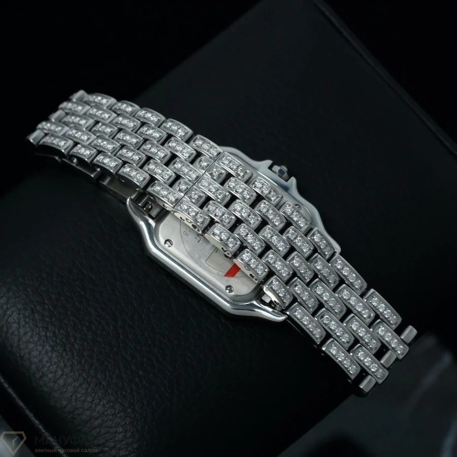 Часы Cartier  Panthère De Cartier Medium Steel Custom Diamonds  WSPN0007 FIX