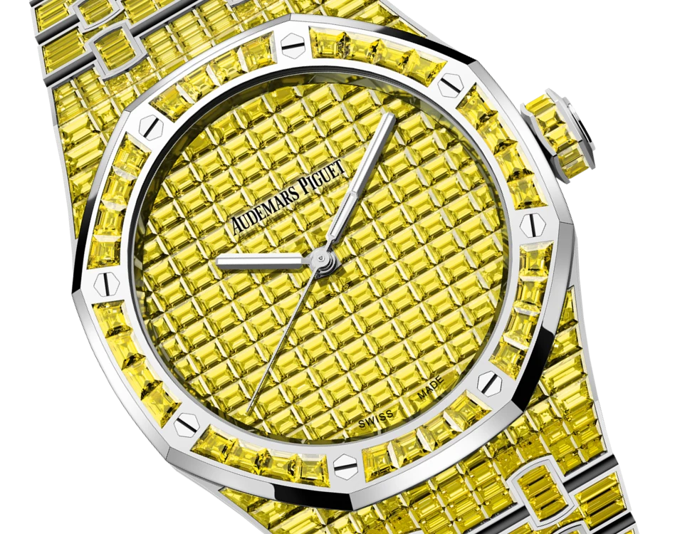 Заказать Audemars Piguet  Royal Oak Selfwinding Yellow Chrysoberyl  15514BC.RY.1284BC.02