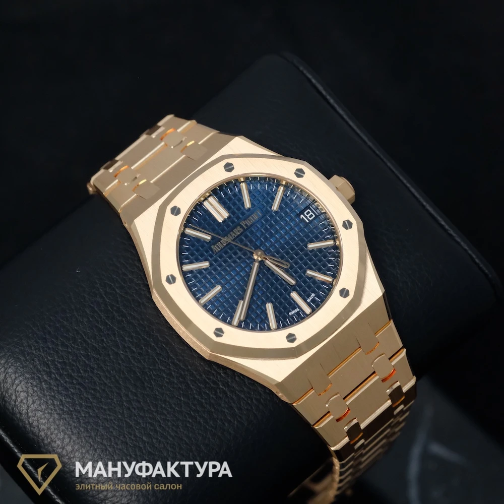 Часы Audemars Piguet  Royal Oak Selfwinding 50Th Anniversary Rose Gold Blue Dial  15510OR.OO.D315CR.01 
