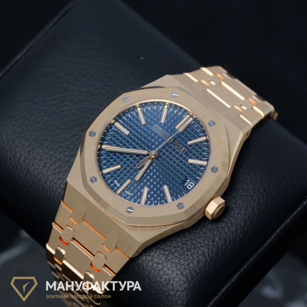 Часы Audemars Piguet  Royal Oak Selfwinding 50Th Anniversary Rose Gold Blue Dial  15510OR.OO.D315CR.01 