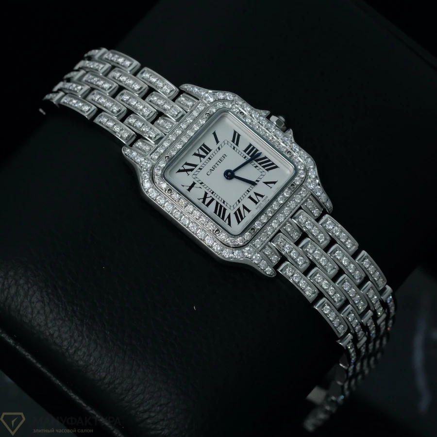 Часы Cartier  Panthère De Cartier Medium Steel Custom Diamonds  WSPN0007 FIX