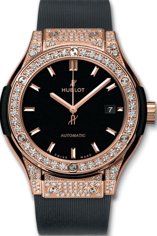 Заказать Hublot  Classic Fusion King Gold Pave 38 Mm  565.OX.1480.LR.1604