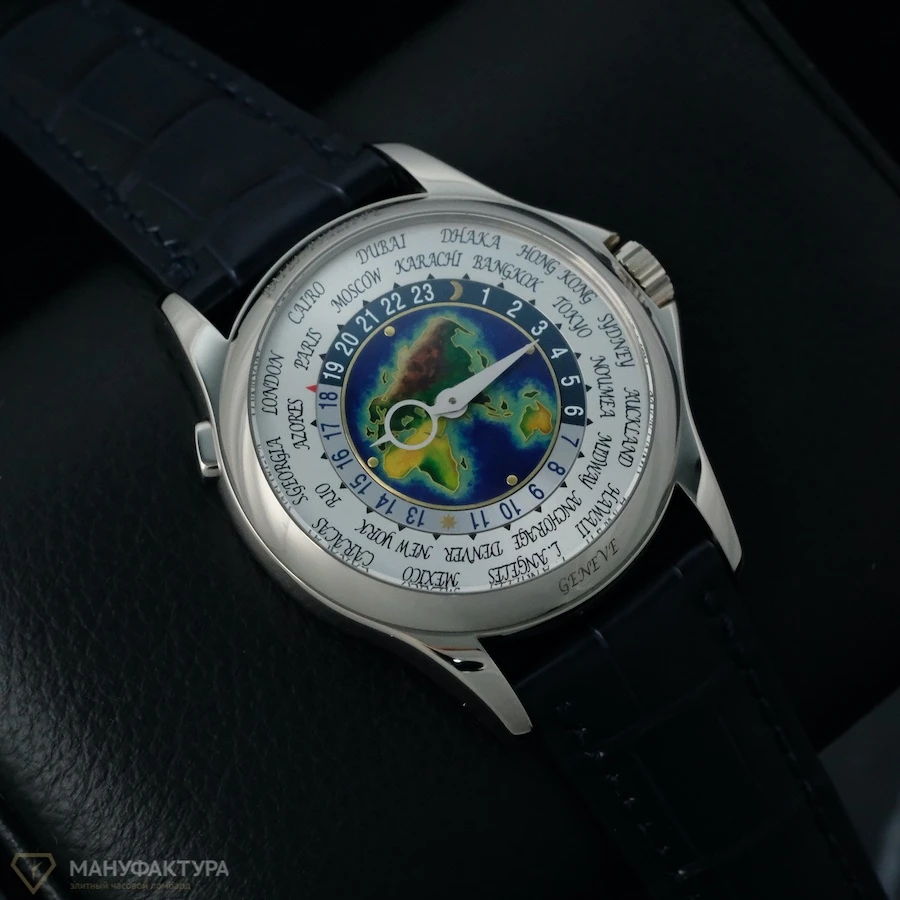 Часы Patek Philippe  World Time Enamel White Gold  5131G-010