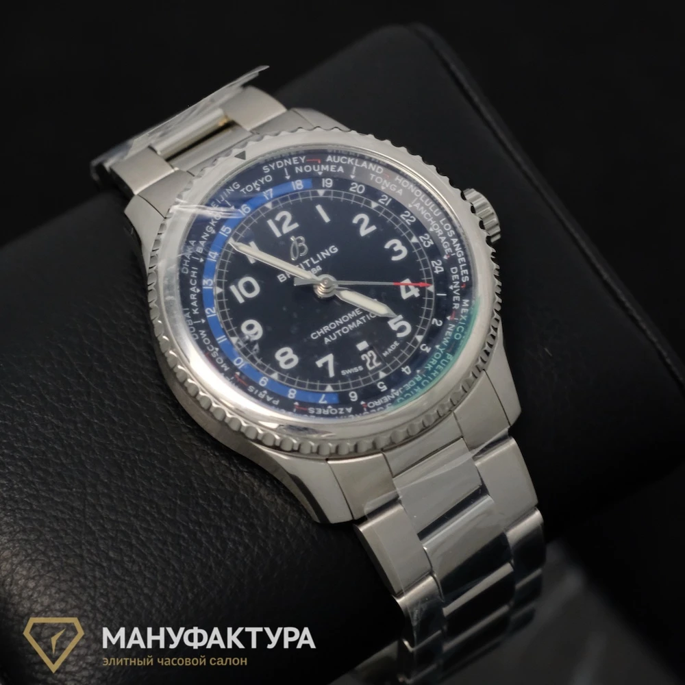 Часы Breitling  Aviator 8 B35 43 Steel - Black  AB3521U41B1A1