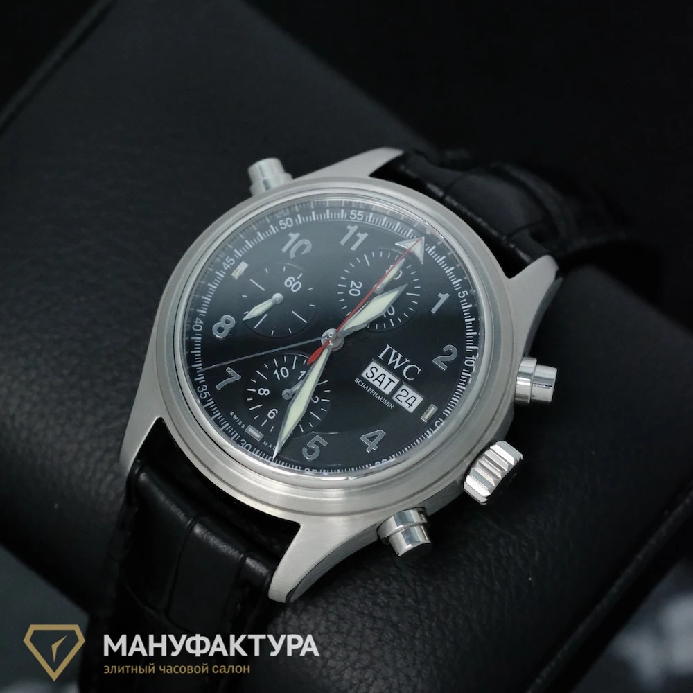 Часы Iwc  Pilot's Watch Doppelchronograph Stainless Steel  IW3713-33