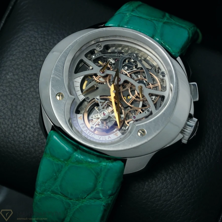 Часы Franc Vila  Cuatro Tourbillon Dail-Side Column Wheel Monopusher Chronograph  FVA №4