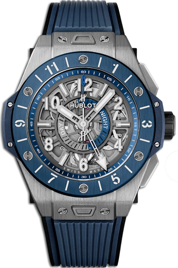 Заказать Hublot  Big Bang Unico Gmt Titanium Blue Ceramic 45 Mm  471.NL.7112.RX