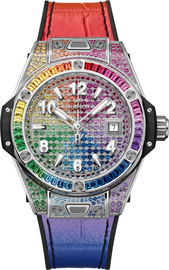 Заказать Hublot  Big Bang One Click Steel Rainbow  485.SX.9900.LR.0999