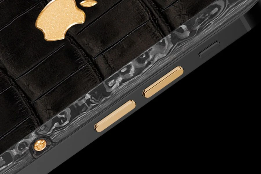 Кастомный Телефон Designa Individual  Leather Black «Y. Gold»  